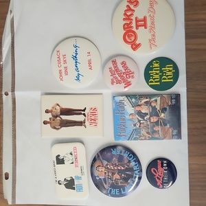 Lot of 1980s Movie Buttons